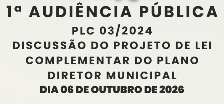 Câmara de Gonçalves realiza audiência pública sobre o Plano Diretor Municipal