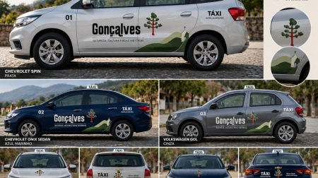 Projeto de Lei propõe inclusão de novas cores de táxi e modelo de adesivos em Gonçalves